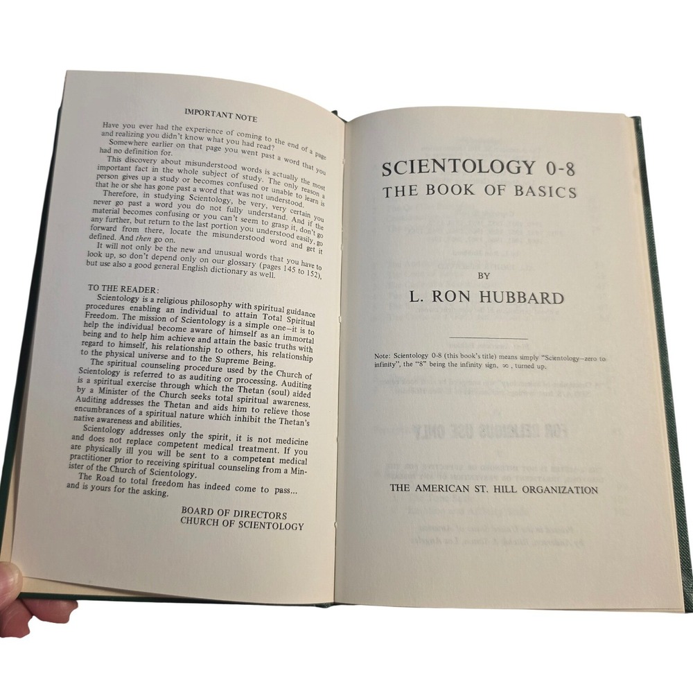 Scientology 0-8‎ The Book of Basics L. Ron Hubbard 1970 First American Edition - Picture 7 of 7